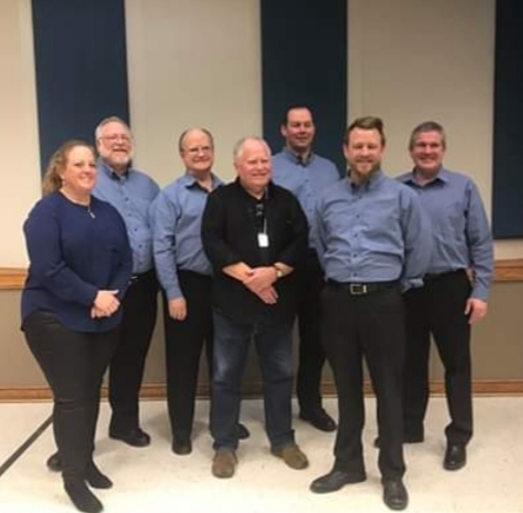 2018 Big 12 Trombone Conference held at Texas Tech University. Left to Right: Meg Walter, Timothy Burt, Paul Stapp, Gary Slechta, Jesse Polly, Billy Talerico, and Terry Driscoll.